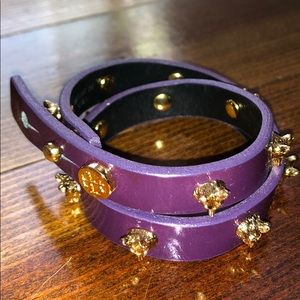 Tory Burch purple fox wrap bracelet
